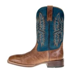 Ariat Men's Valor Ultra Dark Tan 11in. Rocky Blue Square Toe Boots -Beste Western Cowboy Store 10034080 2