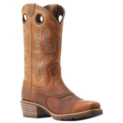 Ariat Men's Hybrid Roughstock Sorrel Crunch Square Toe Boot -Beste Western Cowboy Store 10044565 021