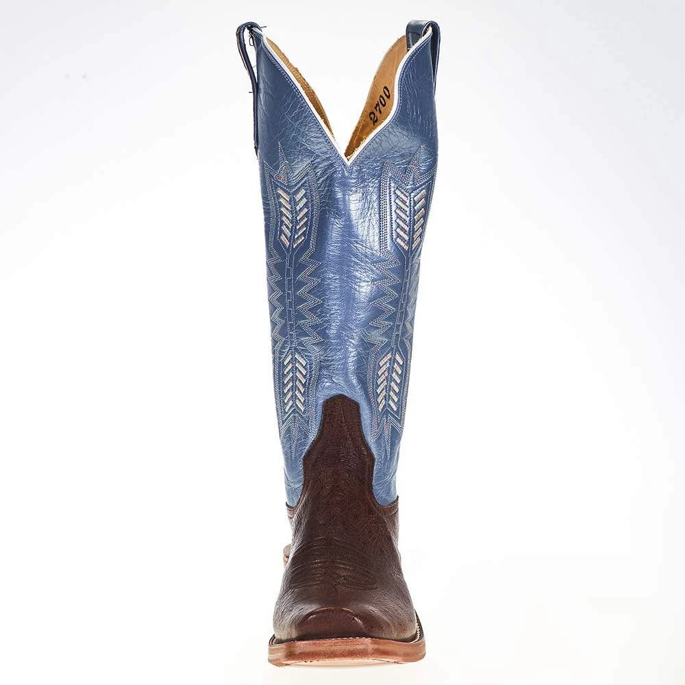 Rios Of Mercedes Women's Ride Ready KangoTobac Smooth Ostrich 15in. Blue Top Cowgirl Boot Rios Of Mercedes Women's Ride Ready KangoTobac Smooth Ostrich 15in. Blue Top Cowgirl Boot -Beste Western Cowboy Store 106141 1