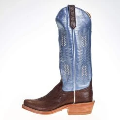 Rios Of Mercedes Women's Ride Ready KangoTobac Smooth Ostrich 15in. Blue Top Cowgirl Boot 4 Rios Of Mercedes Women's Ride Ready KangoTobac Smooth Ostrich 15in. Blue Top Cowgirl Boot -Beste Western Cowboy Store 106141 2