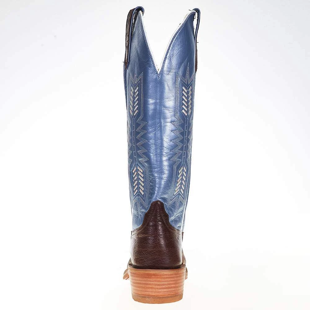 Rios Of Mercedes Women's Ride Ready KangoTobac Smooth Ostrich 15in. Blue Top Cowgirl Boot Rios Of Mercedes Women's Ride Ready KangoTobac Smooth Ostrich 15in. Blue Top Cowgirl Boot -Beste Western Cowboy Store 106141 3