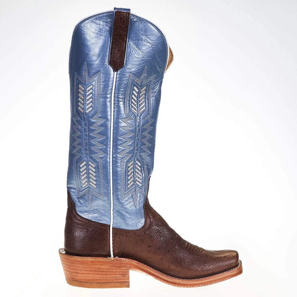 Rios Of Mercedes Women's Ride Ready KangoTobac Smooth Ostrich 15in. Blue Top Cowgirl Boot Rios Of Mercedes Women's Ride Ready KangoTobac Smooth Ostrich 15in. Blue Top Cowgirl Boot -Beste Western Cowboy Store 106141 4