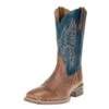 Ariat Men's Valor Ultra Dark Tan 11in. Rocky Blue Square Toe Boots -Beste Western Cowboy Store 128083 default l