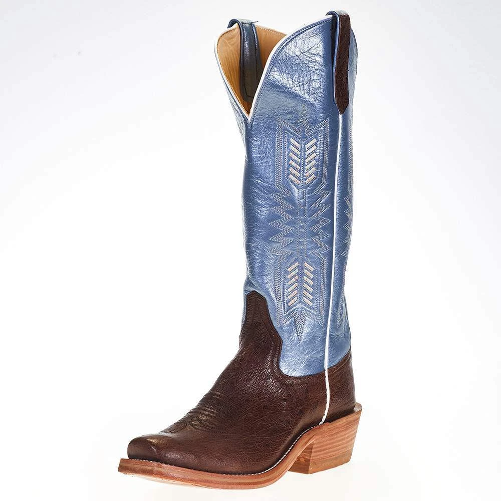 Rios Of Mercedes Women's Ride Ready KangoTobac Smooth Ostrich 15in. Blue Top Cowgirl Boot Rios Of Mercedes Women's Ride Ready KangoTobac Smooth Ostrich 15in. Blue Top Cowgirl Boot -Beste Western Cowboy Store 138515 default l