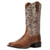 Ariat Women's Round Up Wide Square Toe Western Boot -Beste Western Cowboy Store 146695 default l