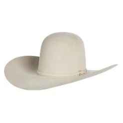American Hats 40X Bone Self Band 5in. Brim Open Crown Felt Cowboy Hat