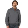 Wrangler Men's Quilted 1/4 Snap Pullover Jacket Heather Grey -Beste Western Cowboy Store 156441 default l