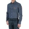 Wrangler Mens FR Flame Resistant Long Sleeve Twill Work Shirt -Beste Western Cowboy Store 163138 default l