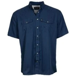 Hooey Mens Sol Navy Short Sleeve Pearl Snap With Lens Cleaner