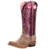 Ariat Women's Futurity Smokey Roughout/ Wine Patent 13 In Top Boot -Beste Western Cowboy Store 164360 default l