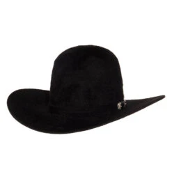 American Hats 20X Grizzly Black 4 1/4in. Brim Felt Cowboy Hat -Beste Western Cowboy Store 20XGBLKS42 open