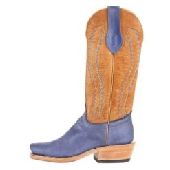 Rios Of Mercedes Men`s Olathe RR Royal Blue Wyoming 15` Vanilla Navajo Bison Top Cowboy Boot -Beste Western Cowboy Store 256890 3