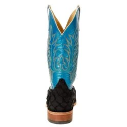 Anderson Bean Men's Matte Black Bass Boots 13in. Blue Luster Top Boot -Beste Western Cowboy Store 323501 3