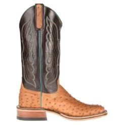 Anderson Bean NRS Ride Ready Women's Cognac Mad Dog Full Quill Ostrich Boots -Beste Western Cowboy Store 4076M 4