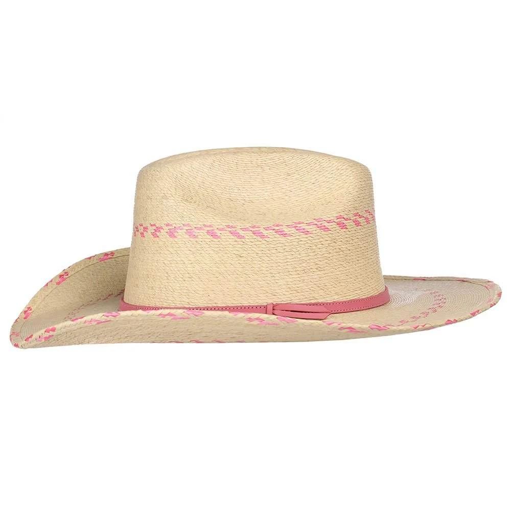 Atwood Hats Pink Pinto Palm Leaf Kid's Hat Atwood Hats Pink Pinto Palm Leaf Kid's Hat -Beste Western Cowboy Store ATW PINKPINTO 2