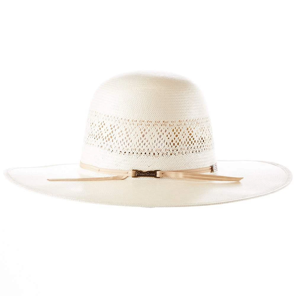 American Hats AHC JC4200 2 Cord Champagne Band 4 1/4in. Brim Open Crown Straw Cowboy Hat American Hats AHC JC4200 2 Cord Champagne Band 4 1/4in. Brim Open Crown Straw Cowboy Hat -Beste Western Cowboy Store JC4200S2CCHAMP42 2